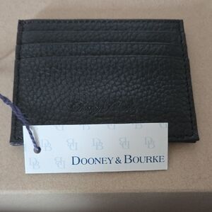 Dooney & Bourke Textured Black Card Holder